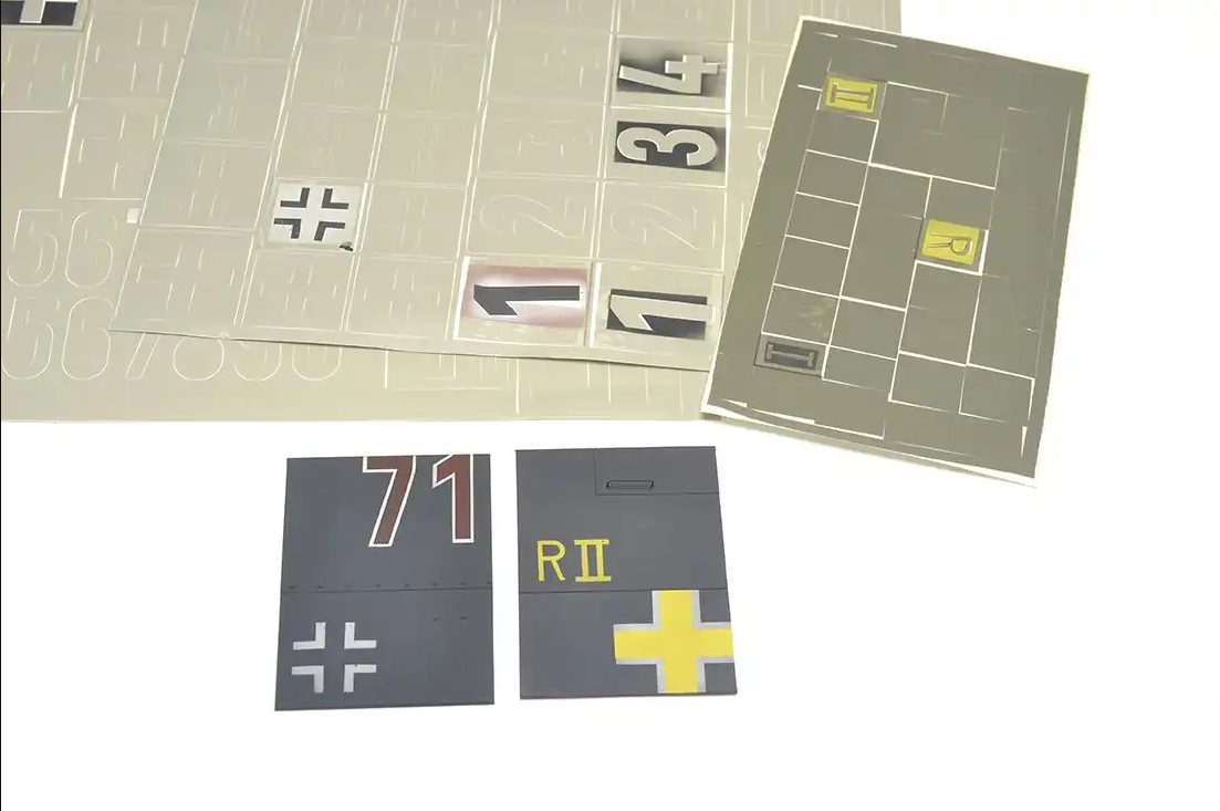Paint Masks Set - WWII German Crosses and Numbers Stencils, Early and Late Production