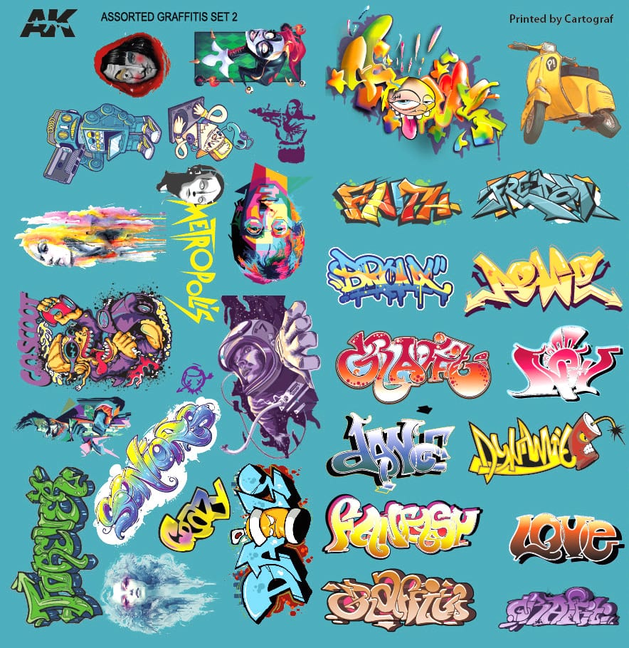 Assorted Graffiti Decals (AK Interactive)