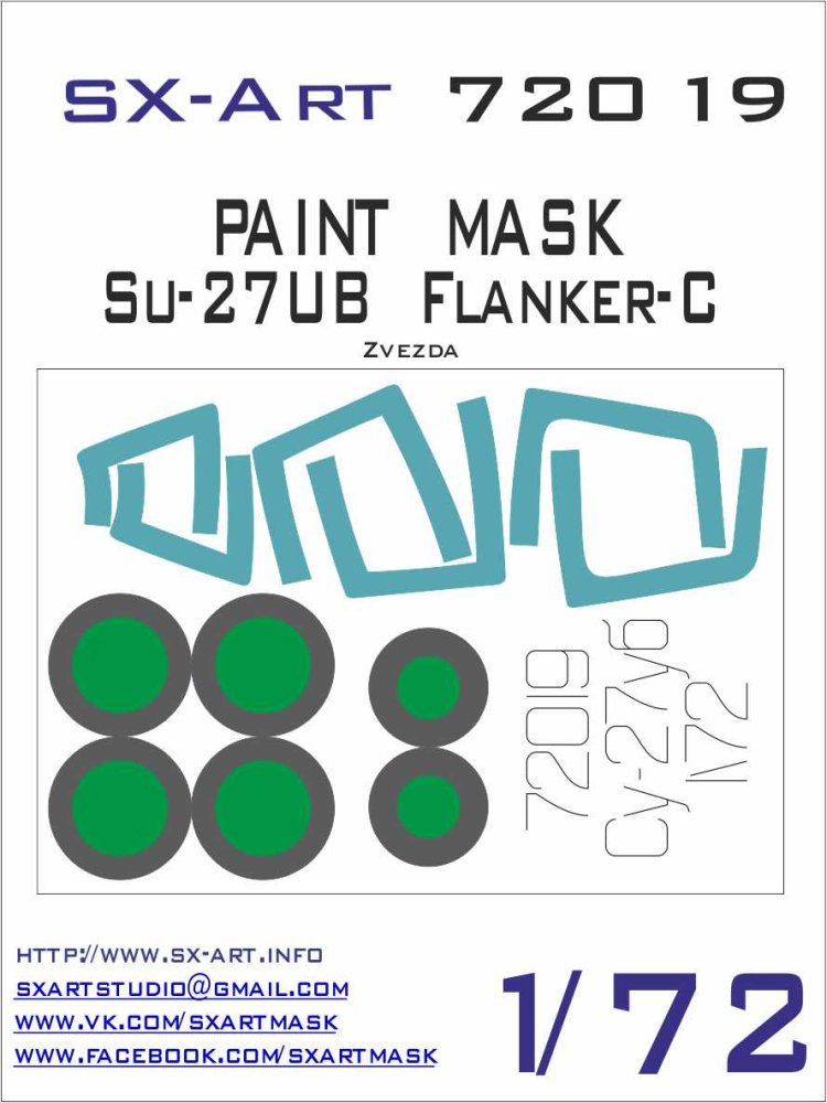 Su-27UB Flanker-C Painting Mask for Zvezda