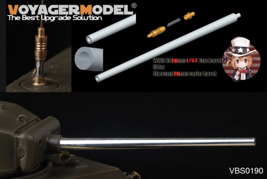 WWII US 76mm L/52 Gun Barrel with Antenna Base