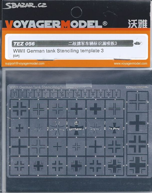 German Tank Stenciling Template 3 (Voyager Model)