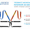 Sabelt 2inch Seat Belt Harness - Black (With Metal Stickers / For All Kits)