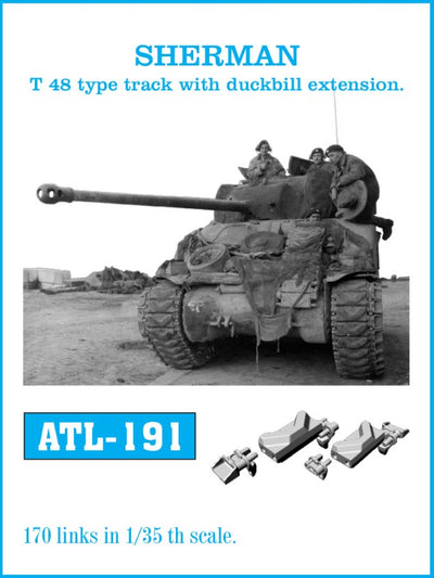SHERMAN T-48 type track with duckbill extension