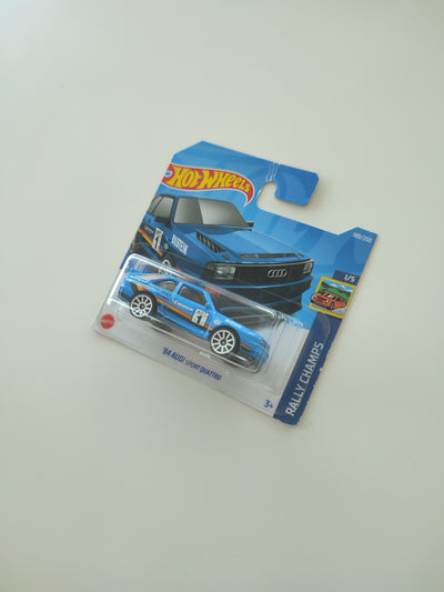 Hot Wheels Regular - '84 Audi Sport Quattro (180/250, Mavi) (Ürün Detayını Okuyunuz)