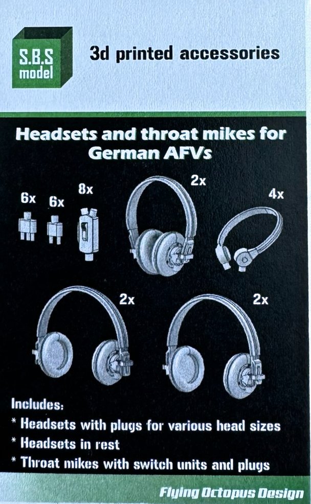 Headsets and Throat Mikes for German AFVs