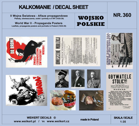 World War II Propaganda Posters Poland 1935-39 (Weikert Decals)