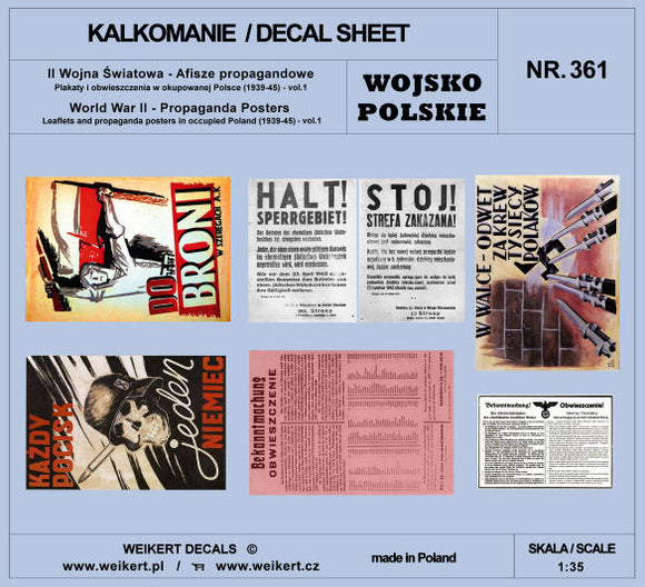 World War II Propaganda Posters Poland 1939-45 Vol.1 (Weikert Decals)