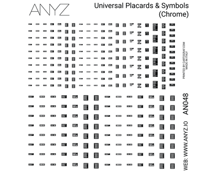 Universal Placards & Symbols (Chrome) Scale Independent