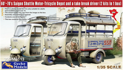 60‘~70’s Saigon Shuttle Motor-Tricycle Depot and A Take Break Drive [2 Kits in 1 Box]