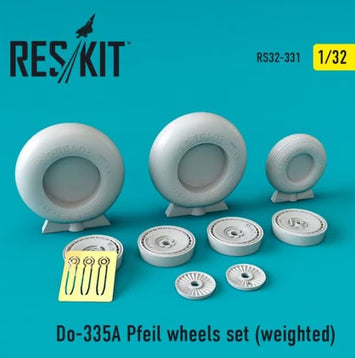 Do-335А Pfeil wheels set (weighted)