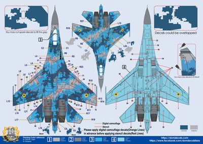 Ukrainian Air Force Su-27 Digital Camouflage Scheme