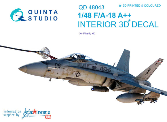 F/A-18A++ Interior 3D Dekal (Quinta Modelling Studio)