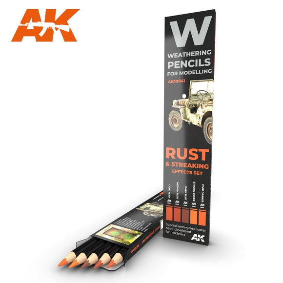 Watercolor Pencil Set Rust and Streaking Effects (AK Interactive)