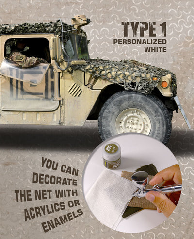 Camouflage Net Personalized White Type 1