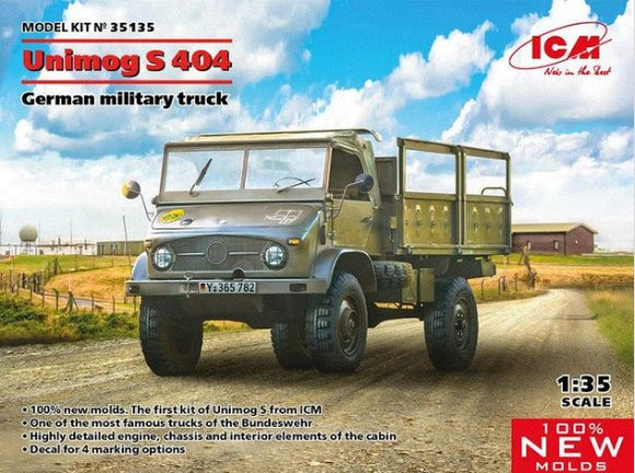 UNIMOG S 404 German Military Truck (4x camo) (ICM)