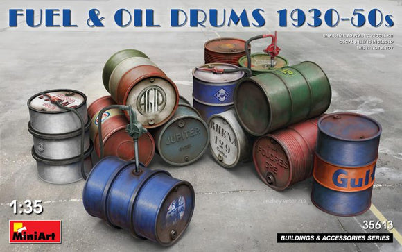 Fuel & Oil Drums 1930-50s (Miniart)