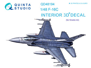 F-16C Interior 3D Dekal (Quinta Modelling Studio)