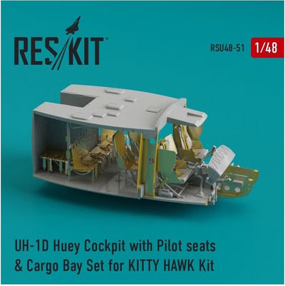 UH-1D Cockpit w/Pilot Seats & Cargo Bay Set