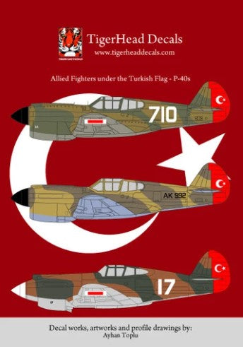 Allied Fighters Under The Turkish Flag- P-40s (TigerHead Decals)