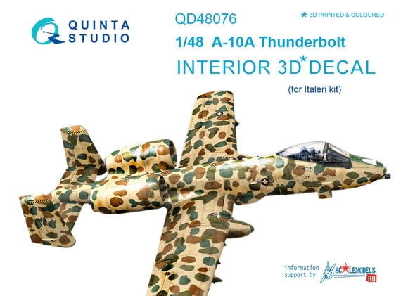 A-10A Thunderbolt Interior 3D Decal (Quinta Modelling Studio)