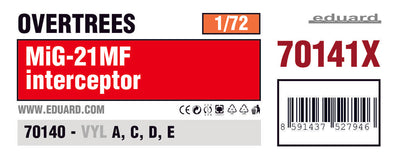 MiG-21MF Interceptor Overtrees (Eduard)