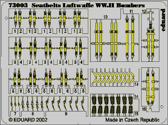 Seatbelts Luftwaffe WW2 Bombers (Eduard)