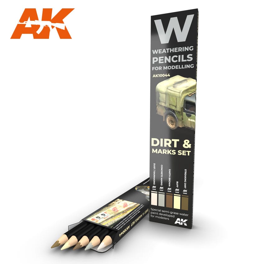 Watercolor Pencil Set Splashes, Dirt and Marks (AK Interactive)