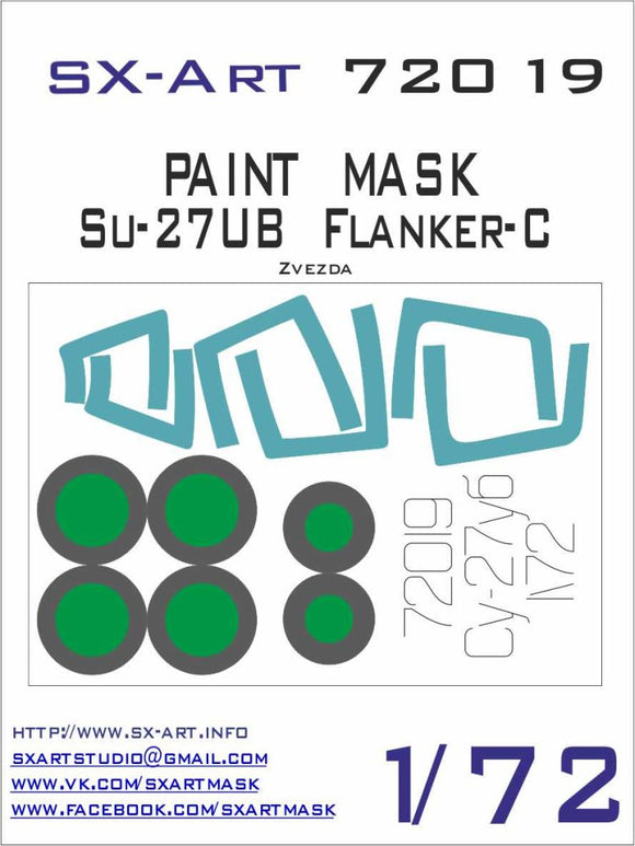 Su-27UB Flanker-C Painting Mask for Zvezda (SX-Art)