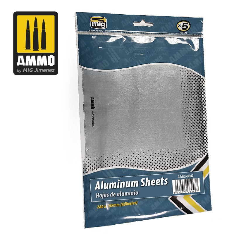 Aluminium Sheets 280 x 195 mm (Ammo Mig)