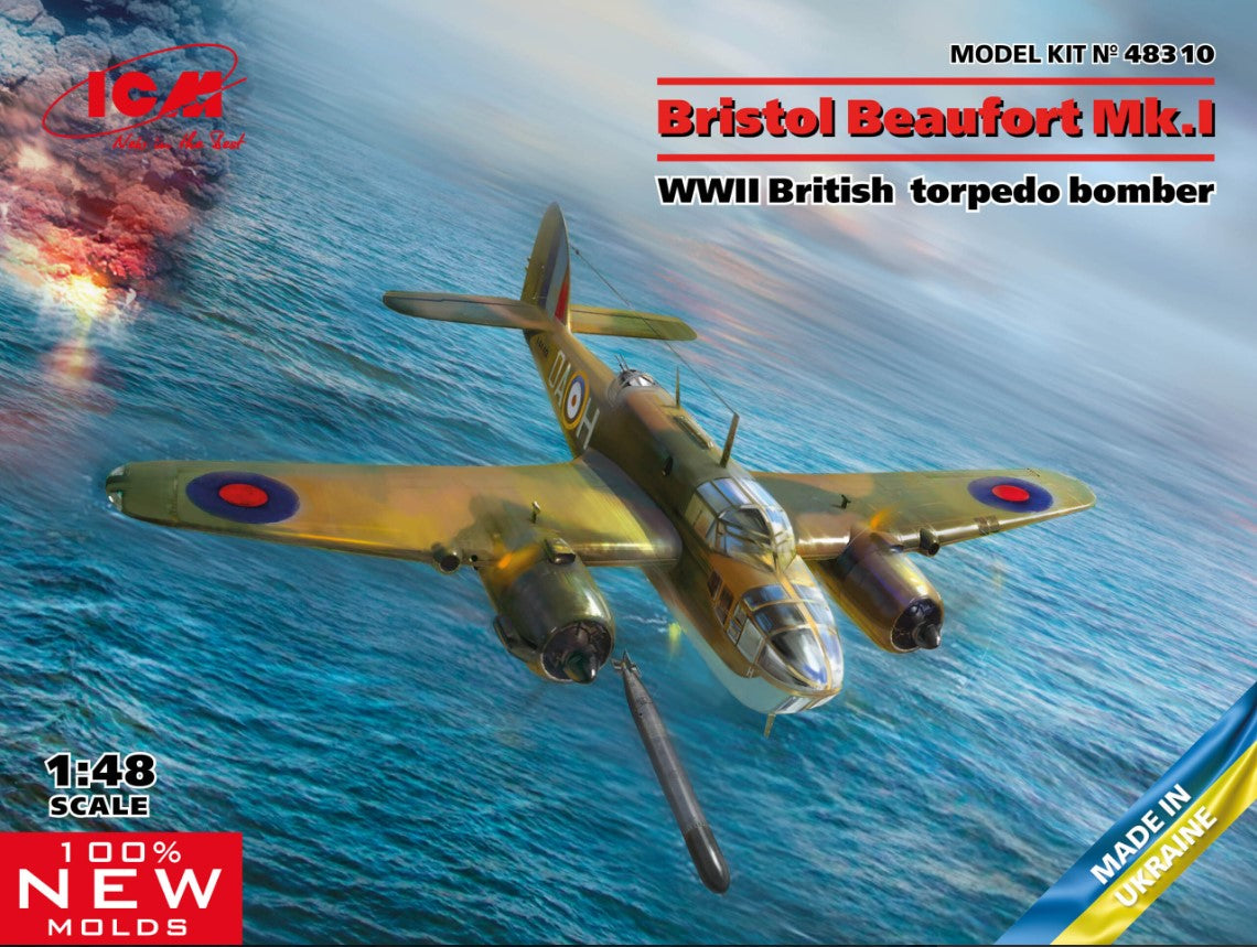 Bristol Beaufort Mk.I, WWII British Torpedo-Bomber (ICM)