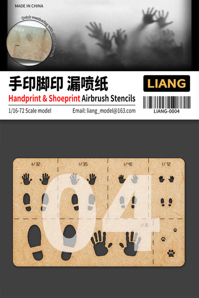 Handprint & Shoeprint Airbrush Stencils (Liang Model)