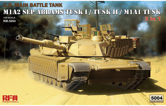 U.S. Main Battle Tank M1A2 SEP Abrams TUSK I / TUSK II / M1A1 TUSK 3 in 1 (Rye Field Model) + Apollon Model Astar Seti