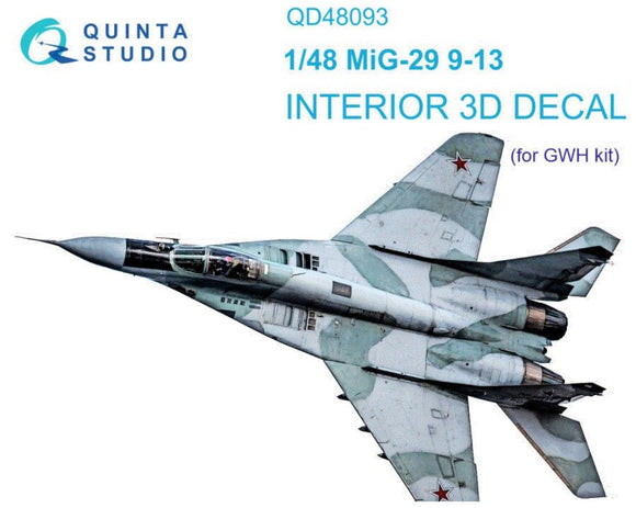 MiG-29 (9-13) 3D-Printed & Col. Interior (QUİNTA MODELLİNG STUDİO)