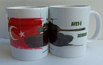 "M47 AFET-İ DEVRAN" Porselen Kupa